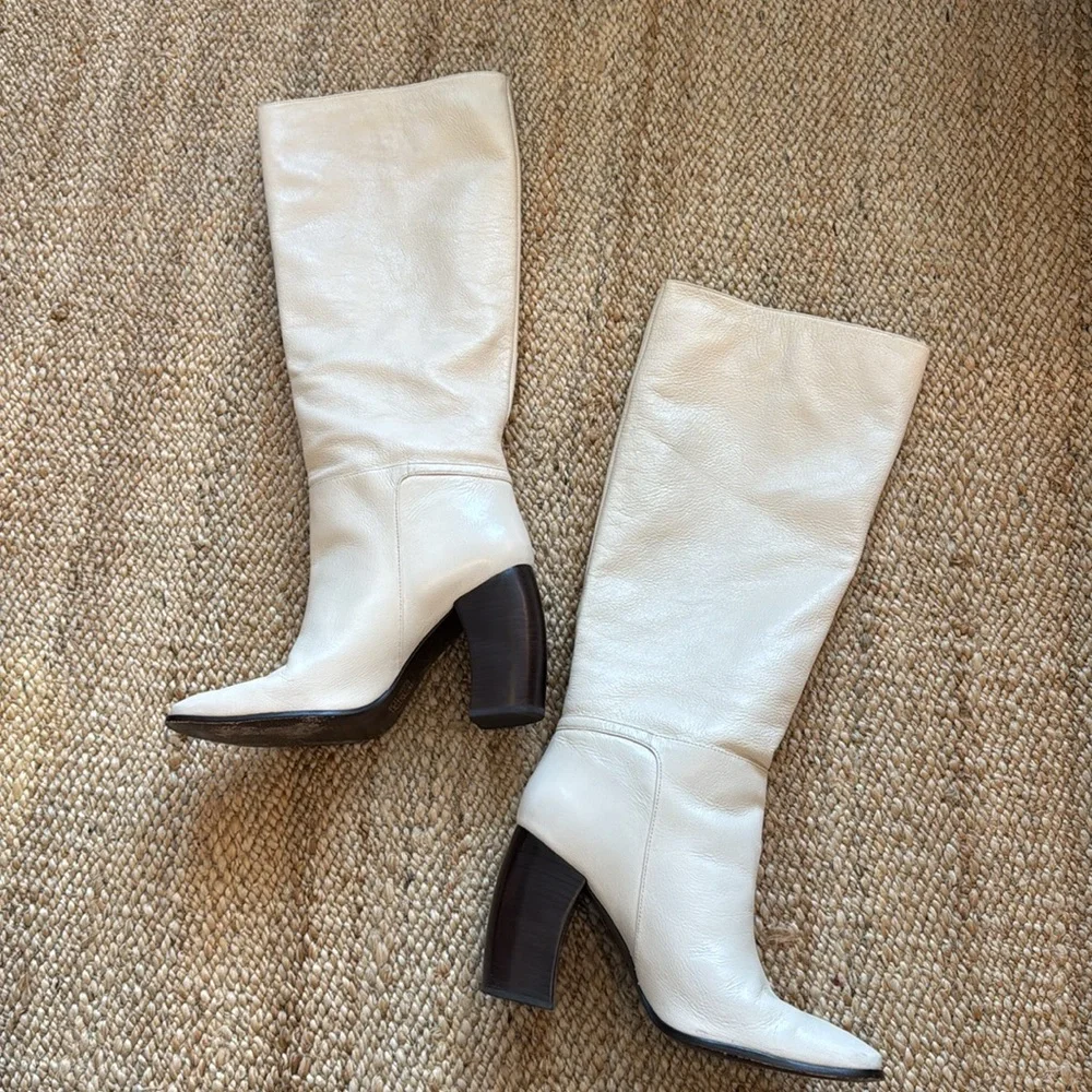 Tory Burch Banana Heel Buckle Boots